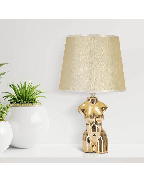 Glam Woman gouden tafellamp - 42,5x25x25 cm