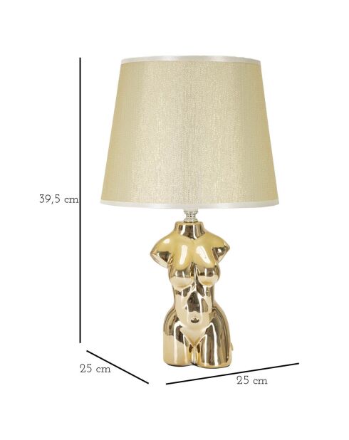 Glam Woman gouden tafellamp - 42,5x25x25 cm
