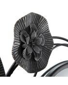 Décoration murale en métal avec miroirs noir/gris - 49x117x5.5 cm