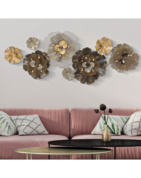 Bungy Wanddekoration aus Metall, 61 x 149,2 x 8,9 cm, mehrfarbig