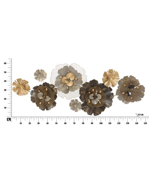 Bungy Wanddekoration aus Metall, 61 x 149,2 x 8,9 cm, mehrfarbig