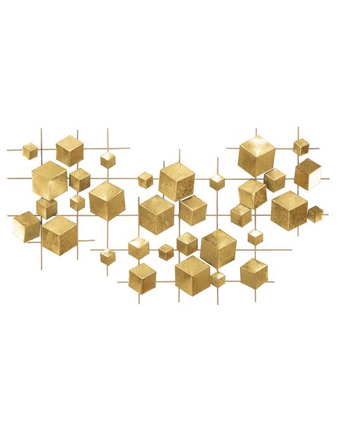 Mehrfarbige abstrakte Metallwanddekoration - 50x90,5x3,5 cm