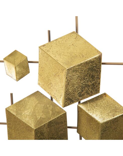 Mehrfarbige abstrakte Metallwanddekoration - 50x90,5x3,5 cm