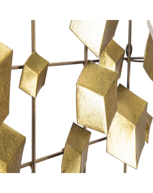 Mehrfarbige abstrakte Metallwanddekoration - 50x90,5x3,5 cm