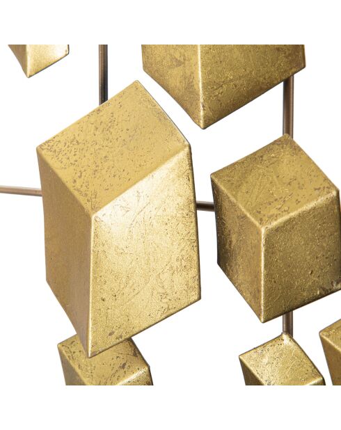 Mehrfarbige abstrakte Metallwanddekoration - 50x90,5x3,5 cm