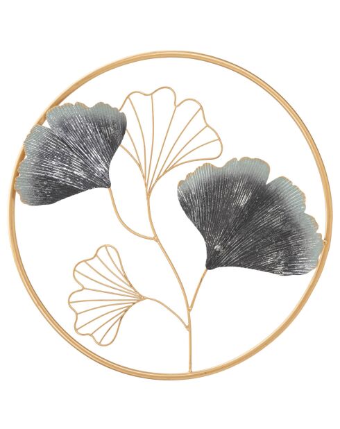 Blumen-Wanddekoration aus Metall mehrfarbig - 45,5 x 45,5 cm