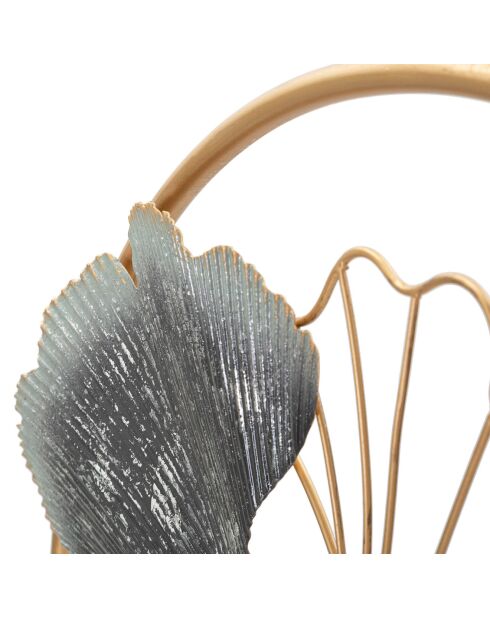 Blumen-Wanddekoration aus Metall mehrfarbig - 45,5 x 45,5 cm