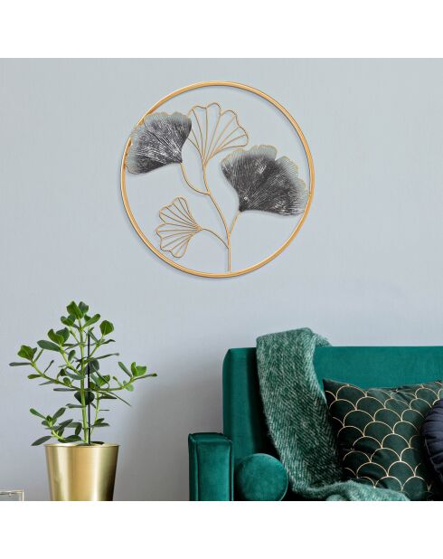 Blumen-Wanddekoration aus Metall mehrfarbig - 45,5 x 45,5 cm