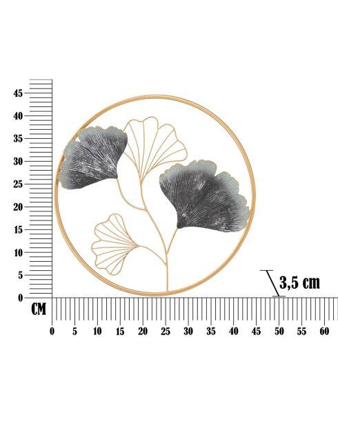 Blumen-Wanddekoration aus Metall mehrfarbig - 45,5 x 45,5 cm