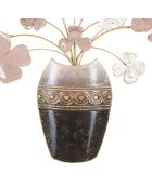 Décoration murale en métal Vase multicolore - 46x87.5 cm