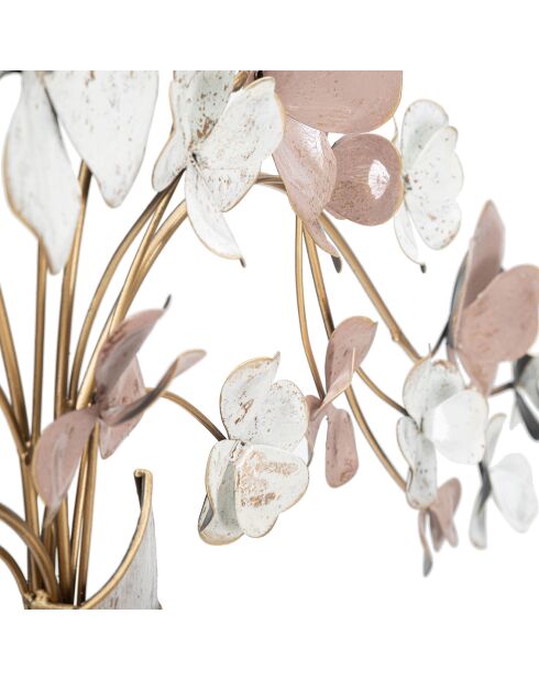 Metalen wanddecoratie Veelkleurige vaas - 46x87,5 cm