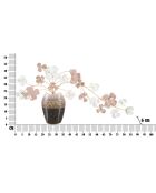 Décoration murale en métal Vase multicolore - 46x87.5 cm