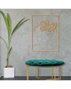 Décoration murale en métal Face dorée - 80x60 cm