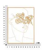 Décoration murale en métal Face dorée - 80x60 cm