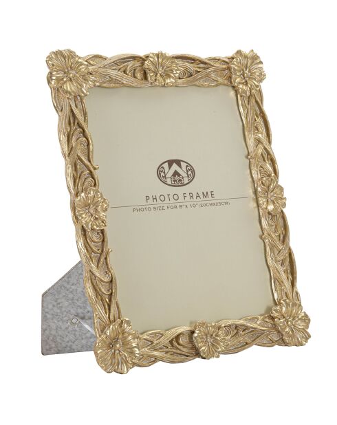 Cadre photo Twist Flo doré/blanc - 31.3x26.6 cm