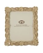 Cadre photo Twist Flo doré/blanc - 31.3x26.6 cm