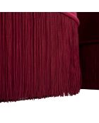 Double poufs coffre bordeaux