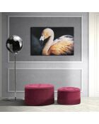 Double poufs coffre bordeaux
