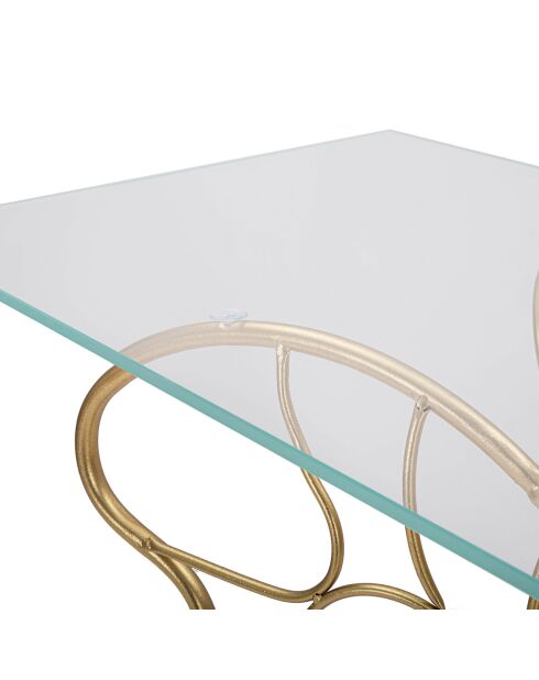 Console Butterfly doré/rose - 76x110x40 cm