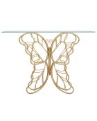 Console Butterfly doré/rose - 76x110x40 cm