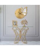 Console Butterfly doré/rose - 76x110x40 cm