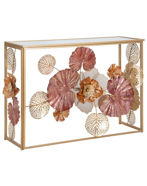Console en métal Glam multicolore - 80x114x41.5 cm