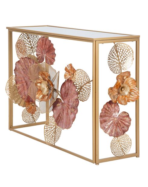 Console en métal Glam multicolore - 80x114x41.5 cm