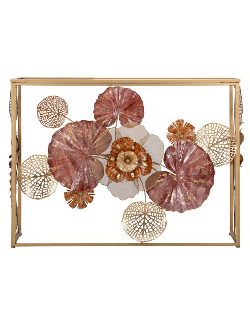 Console en métal Glam multicolore - 80x114x41.5 cm