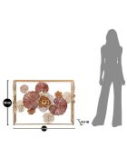 Console en métal Glam multicolore - 80x114x41.5 cm