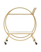 Chariot Rond doré - 78x70x36.5 cm