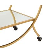 Chariot Rond doré - 78x70x36.5 cm