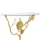 Console murale Tisty dorée - 40x60x30 cm