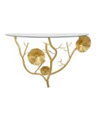 Console murale Tisty dorée - 40x60x30 cm