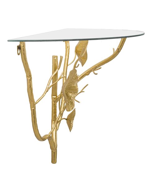 Console murale Tisty dorée - 40x60x30 cm
