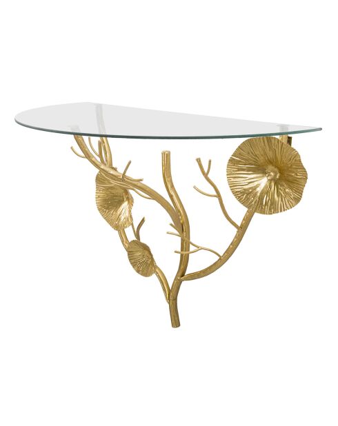 Console murale Tisty dorée - 40x60x30 cm