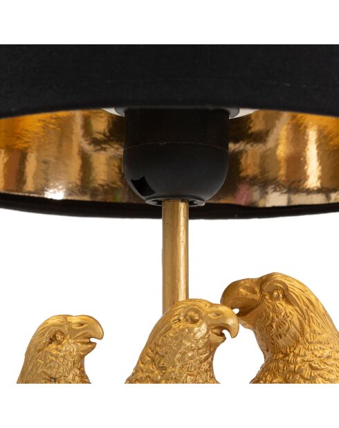 Nachttischlampe Parroquets schwarz/gold - 39x20x20 cm