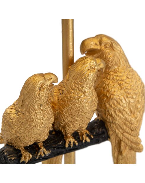 Nachttischlampe Parroquets schwarz/gold - 39x20x20 cm