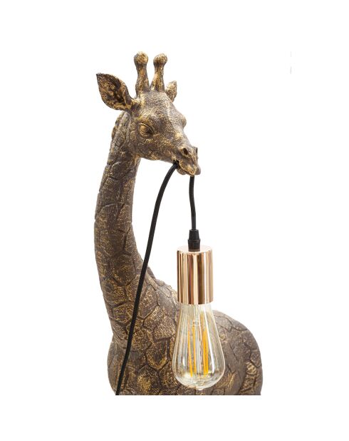 Lampe de table Girafe doré antique - 80x40x22 cm