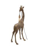 Lampe de table Girafe doré antique - 80x40x22 cm