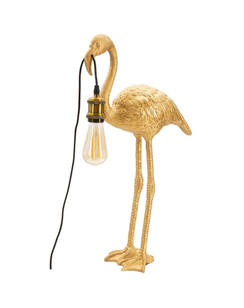 Lampe de table Flamingo dorée - 40x22x65 cm