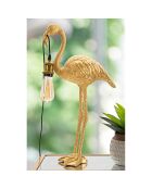 Lampe de table Flamingo dorée - 40x22x65 cm