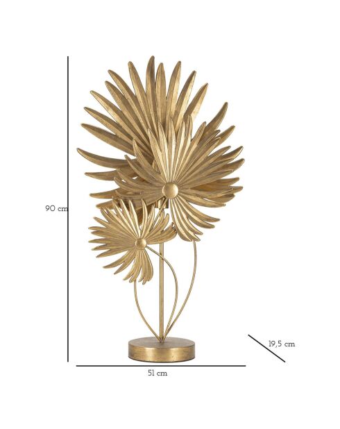 Lampe de table Exotic dorée - 90x51x19.5 cm