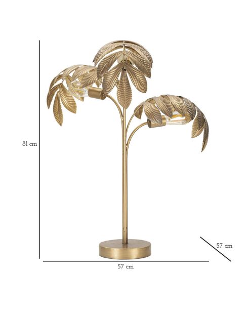Lampe Feuille dorée - 81x57x57 cm