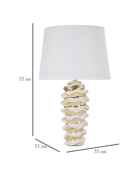 Glam Space Tischlampe weiß/gold - 53x33x33 cm