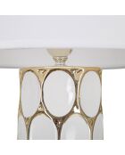 Lampe à poser Glam Carv blanc/doré - 56x34.5x34.5 cm