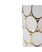 Lampe à poser Glam Carv blanc/doré - 56x34.5x34.5 cm