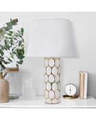 Lampe à poser Glam Carv blanc/doré - 56x34.5x34.5 cm