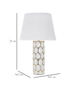 Lampe à poser Glam Carv blanc/doré - 56x34.5x34.5 cm