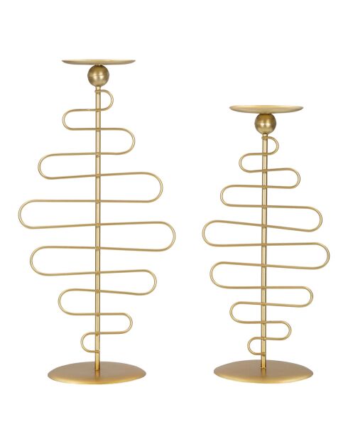 2 goldene Alid Kerzenhalter