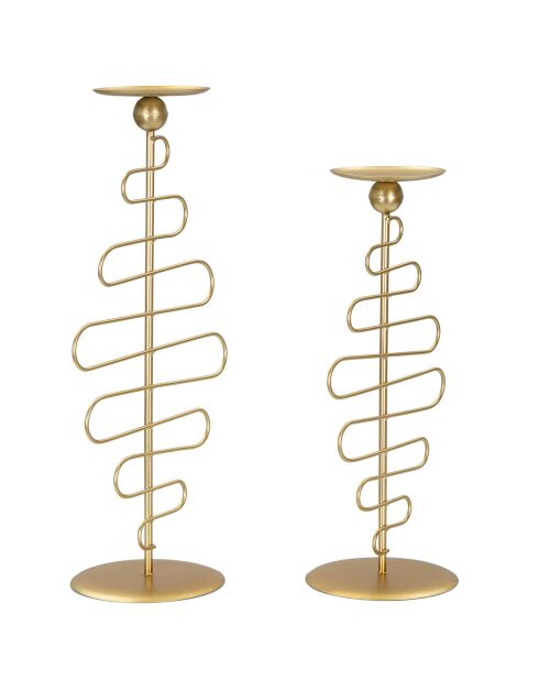 2 goldene Alid Kerzenhalter
